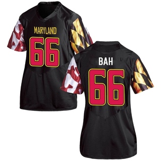 Aliou Bah Game Black Women's Maryland Terrapins Football Jersey