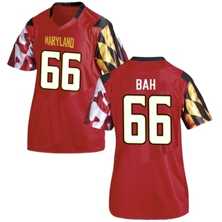 Aliou Bah Game Red Women's Maryland Terrapins Football Jersey