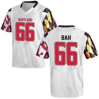 Aliou Bah Game White Youth Maryland Terrapins Football Jersey